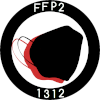 a sticker design with the red and black antifa circle. in the middle are two stacked ffp2/kn95 respirators. on top it says ffp2, on the bottom it says 1312.